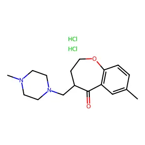 7-methyl-4-[(4-methylpiperazin-1-yl)methyl]-3,4-dihydro-2H-1-benzoxepin-5-onedihydrochloride structure