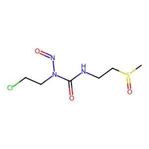 1-(2-chloroethyl)-3-(2-methylsulfinylethyl)-1-nitrosourea structure