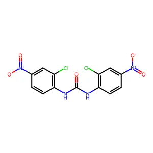 1,3-bis(2-chloro-4-nitrophenyl)urea structure