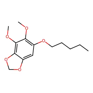 1,3-Benzodioxole, 4,5-dimethoxy-6-(pentyloxy)- structure