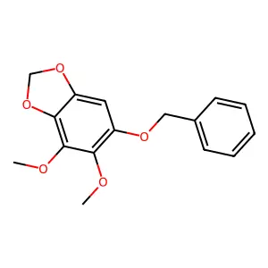 1,3-benzodioxole, 4,5-dimethoxy-6-(phenylmethoxy)- structure