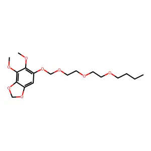 1,3-benzodioxole, 6-((2-(2-butoxyethoxy)ethoxy)methoxy)-4,5-dimethoxy- structure