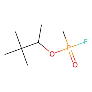 PHOSPHONOFLUORIDIC ACID, P-METHYL-, 1,2,2-TRIMETHYLPROPYL ESTER structure