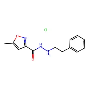 [(5-methyl-1,2-oxazole-3-carbonyl)amino]-(2-phenylethyl)azanium chloride structure