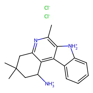 1H-Indolo(2,3-c)quinolin-1-amine, 2,3,4,7-tetrahydro-3,3,6-trimethyl-, dihydrochloride structure
