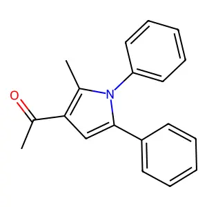 1-(2-methyl-1,5-diphenylpyrrol-3-yl)ethanone structure