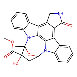 methyl 16-hydroxy-15-methyl-3-oxo-28-oxa-4,14,19-triazaoctacyclo[12.11.2.115,18.02,6.07,27.08,13.019,26.020,25]octacosa-1,6,8,10,12,20,22,24,26-nonaene-16-carboxylate structure