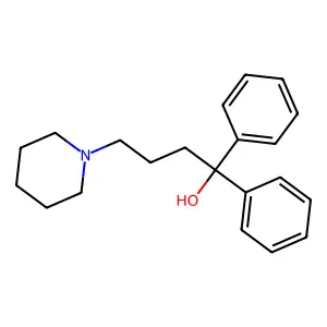 1,1-diphenyl-4-piperidin-1-ylbutan-1-ol structure
