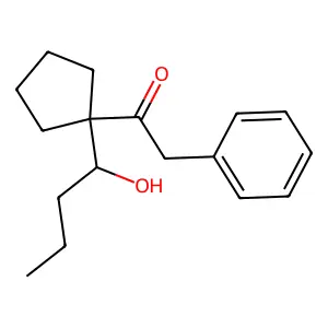 1-[1-(1-Hydroxy-butyl)-cyclopentyl]-2-phenyl-ethanone structure