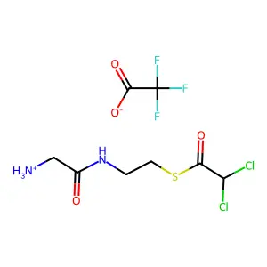ACETIC ACID, DICHLOROTHIO-, S-2-(2-AMINOACETAMIDO)ETHYL ESTER, TRIFLUOROACETATE structure