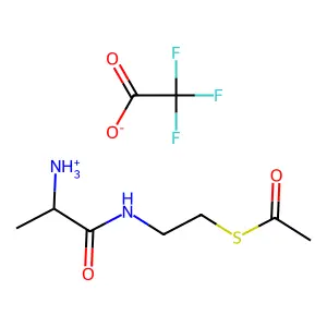 Thioacetic acid S-2-(2-aminopropionamido)ethyl ester trifluoroacetate structure