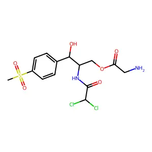 2-(2,2-Dichloroacetamido)-3-hydroxy-3-[4-(methanesulfonyl)phenyl]propyl glycinate structure
