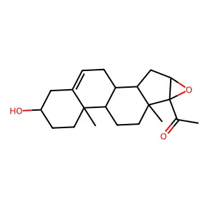 1-[(1R,2S,4R,6S,7S,10S,11R,14S)-14-hydroxy-7,11-dimethyl-5-oxapentacyclo[8.8.0.02,7.04,6.011,16]octadec-16-en-6-yl]ethanone structure