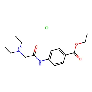 p-(2-(Diethylamino)acetamido)benzoic acid ethyl ester hydrochloride structure