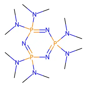 Hexakis(dimethylamino)cyclotriphosphazene structure