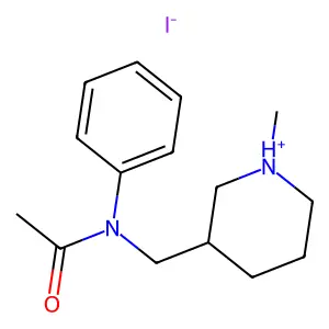 N-((1-Methyl-3-piperidyl)methyl)acetanilide hydriodide structure