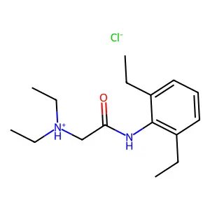 [2-(2,6-diethylanilino)-2-oxoethyl]-diethylazanium chloride structure