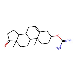 (10,13-dimethyl-17-oxo-1,2,3,4,7,8,9,11,12,14,15,16-dodecahydrocyclopenta[a]phenanthren-3-yl) carbamimidate structure