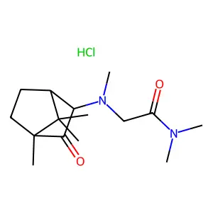 N,N-Dimethyl-2-(methyl(2-oxo-3-bornyl)amino)acetamide hydrochloride structure