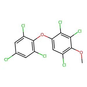 Benzene, 1-methoxy-2,3,6-trichloro-4-(2,4,6-trichlorophenoxy)- structure