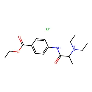 p-(2-(Diethylamino)propionamido)benzoic acid ethyl ester hydrochloride structure