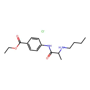 Ethyl 4-(2-n-butylaminoacetylamino)benzoate hydrochloride structure