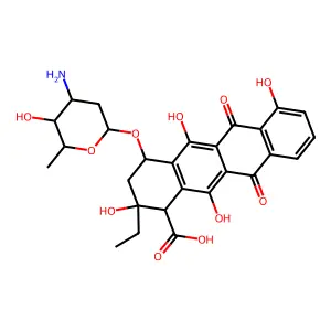 10-Carboxy-13-deoxycarminomycin structure
