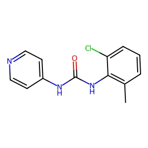 1-(2-chloro-6-methylphenyl)-3-pyridin-4-ylurea structure