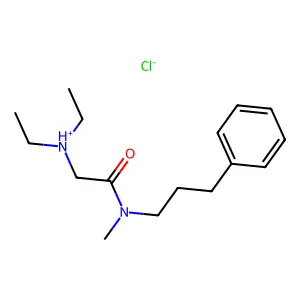 diethyl-[2-[methyl(3-phenylpropyl)amino]-2-oxoethyl]azanium chloride structure