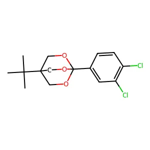 1-(3,4-Dichlorophenyl)-4-tert-butylbicycloorthocarboxylate structure