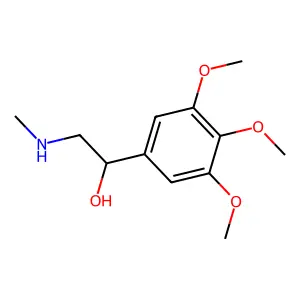 2-(methylamino)-1-(3,4,5-trimethoxyphenyl)ethan-1-ol structure