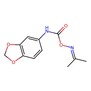 (propan-2-ylideneamino) N-(1,3-benzodioxol-5-yl)carbamate structure