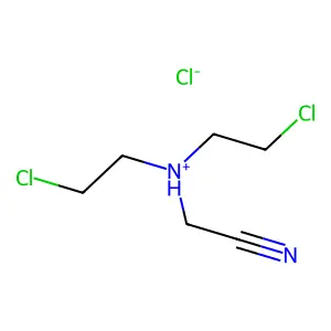 (Bis(2-chloroethyl)amino)acetonitrile monohydrochloride structure
