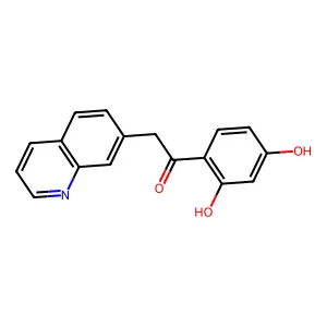 1-(2,4-dihydroxyphenyl)-2-quinolin-7-ylethanone structure