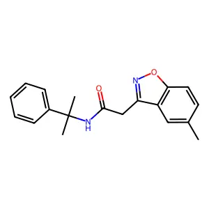 1,2-Benzisoxazole-3-acetamide, 5-methyl-N-(1-methyl-1-phenylethyl)- structure