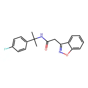 1,2-Benzisoxazole-3-acetamide, N-(1-(4-fluorophenyl)-1-methylethyl)- structure