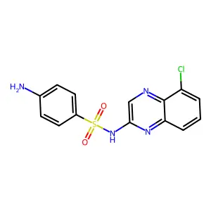 Chlorsulfaquinoxaline structure
