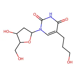 1-[(2R,4S,5R)-4-hydroxy-5-(hydroxymethyl)oxolan-2-yl]-5-(3-hydroxypropyl)pyrimidine-2,4-dione structure