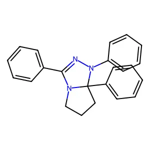 1,3,7a-triphenyl-6,7-dihydro-5H-pyrrolo[2,1-c][1,2,4]triazole structure