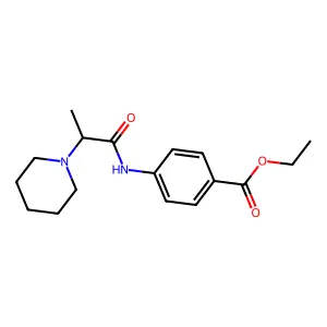 ethyl 4-(2-piperidin-1-ylpropanoylamino)benzoate structure