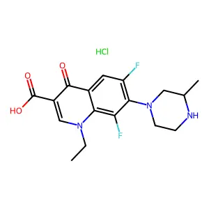 Lomefloxacin hydrochloride structure