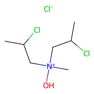 bis(2-chloropropyl)-hydroxy-methylazanium chloride structure