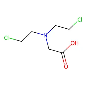 N,N-Bis(2-chloroethyl)glycine structure