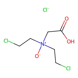 GLYCINE, N,N-BIS(2-CHLOROETHYL)-, N-OXIDE, HYDROCHLORIDE structure