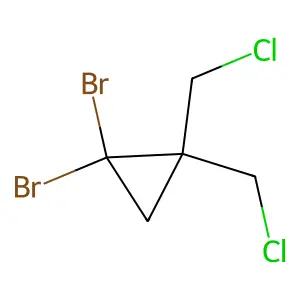 1,1-Dibromo-2,2-bis(chloromethyl)cyclopropane structure