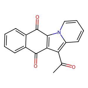 12-acetylnaphtho[2,3-b]indolizine-6,11-dione structure