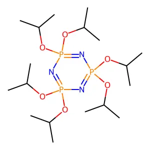2,2,4,4,6,6-hexa(propan-2-yloxy)-1,3,5-triaza-2lambda5,4lambda5,6lambda5-triphosphacyclohexa-1,3,5-triene structure