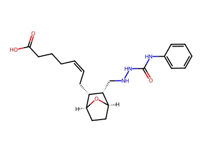 7-[3-[[[anilino(oxo)methyl]hydrazo]methyl]-7-oxabicyclo[2.2.1]heptan-2-yl]-5-heptenoic acid structure