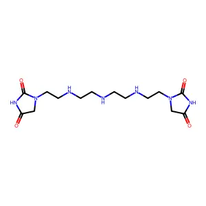 1-[2-[2-[2-[2-(2,4-dioxoimidazolidin-1-yl)ethylamino]ethylamino]ethylamino]ethyl]imidazolidine-2,4-dione structure