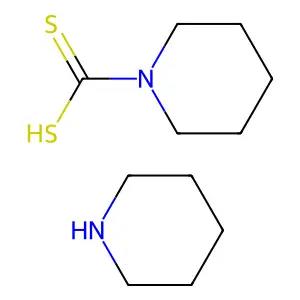 Piperidinium piperidine-1-carbodithioate structure